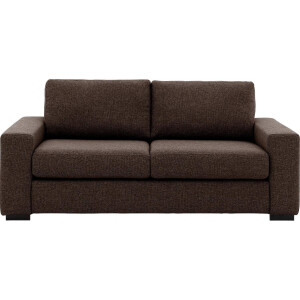 Goossens Bank Lucca bruin, stof, 2,5-zits, stijlvol landelijk