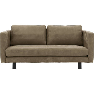 Goossens Excellent Bank Nuance groen, leer, 3-zits, urban industrieel