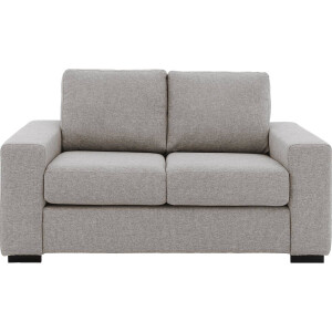 Goossens Bank Lucca grijs, stof, 2-zits, stijlvol landelijk