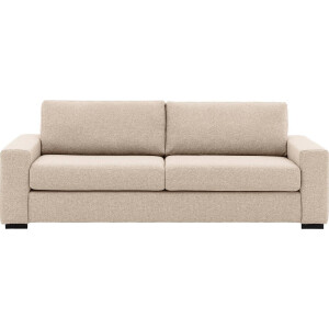 Goossens Bank Lucca wit, stof, 3-zits, stijlvol landelijk