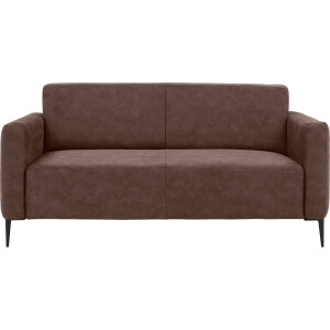 Goossens Bank Key West bruin, micro leer, 2,5-zits, modern design