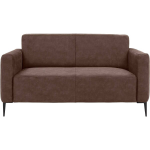 Goossens Bank Key West bruin, micro leer, 2-zits, modern design