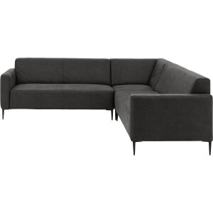 Goossens Bank Key West antraciet, micro leer, 2,5-zits, modern design