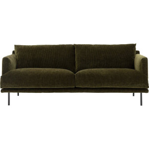 Goossens Bank Luxor groen, stof, 3-zits, modern design