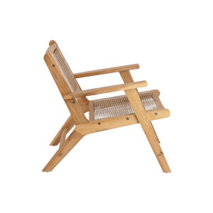 Kave Home Kave Home Fauteuil Geralda, Geralda Fauteuil In Acaciahout Met Natuurlijke Afwerking Fsc 100%