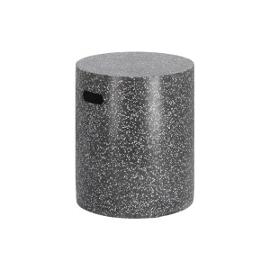 Kave Home Kave Home Bijzettafel Jenell, Jenell Kruk Zwart Terrazzo Ø 35 Cm