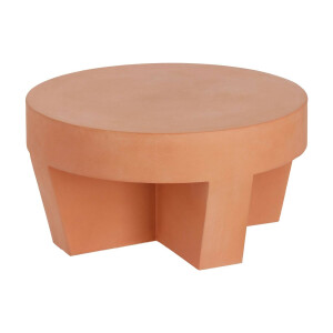 Kave Home Kave Home Salontafel Vilena, Vilena Koffietafel Terracotta Ø 60 Cm