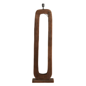 Light & Living Vloerlamp 'Kelafo' Mangohout, 125cm (excl. kap), kleur Bruin