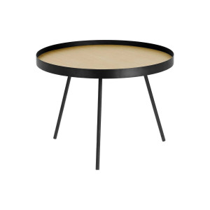 Kave Home Kave Home Sidetable Nenet rond, hout zwart,, 60 x 44 x 60 cm