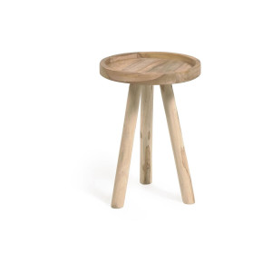Kave Home Kave Home Sidetable Glenda rond, hout bruin,, 35 x 50 x 35 cm