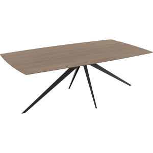 Goossens Excellent Eettafel Floyd, Semi rechthoekig 180 x 100 cm