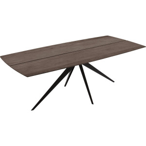 Goossens Excellent Eettafel Floyd, Semi rechthoekig 220 x 100 cm met split