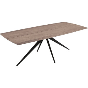 Goossens Excellent Eettafel Floyd, Semi rechthoekig 180 x 100 cm met split