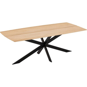 Goossens Excellent Eettafel Floyd, Semi rechthoekig 260 x 100 cm met split