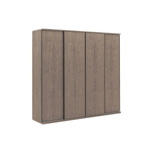Goossens Excellent Kledingkast Wood, 240 cm breed, 223 cm hoog, 4 hout schuifdeuren