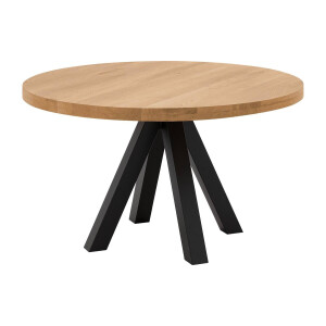 Goossens Eettafel Blade, Strak blad rond 130 x 130 cm 6 cm dik