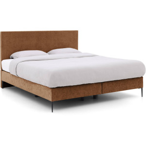 Goossens Boxspring Ease One Incl. Matras, Vlak 160 x 200 cm (=2x 80 x 200 cm) met hoofdbord + 2x matras shapes 1