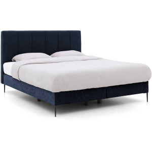 Goossens Boxspring Ease Solid Incl. Matras, Vlak 160 x 200 cm (=2x 80 x 200 cm) met hoofdbord + 2x matras shapes 1