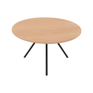 Goossens Salontafel Bo rond, hout eiken blank, modern design, 60 x 36 x 60 cm