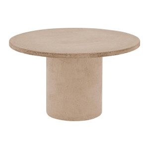 Goossens Salontafel Stone rond, beton grijs, urban industrieel, 70 x 40 x 70 cm