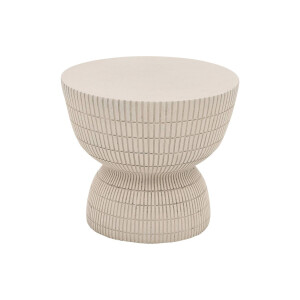 Goossens Bijzettafel Bereta, vezelcement bruin,, 40 x 35 x 40 cm