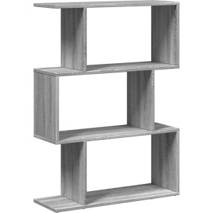 vidaXL - Kamerscherm - / - boekenkast - 3-laags - 70x24x97 - cm - hout - grijs - sonoma
