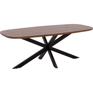 Goossens Eettafel Nilo, Semi rechthoekig 210 x 100 cm