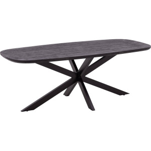 Goossens Eettafel Nilo, Semi rechthoekig 210 x 100 cm