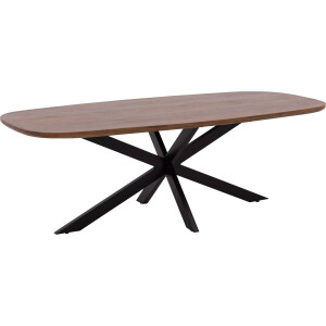 Goossens Eettafel Nilo, Semi rechthoekig 230 x 105 cm