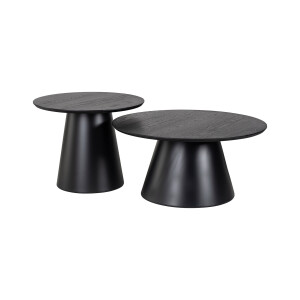 Richmond Ronde Salontafel 'Jazz' Set van 2 stuks, kleur Zwart