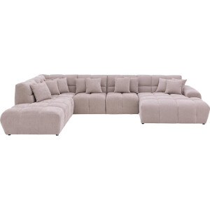 Goossens Excellent Bank Kubus beige, stof, modern design