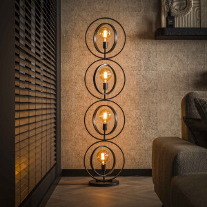 LifestyleFurn Vloerlamp 'Tricia' 163cm hoog, kleur Charcoal