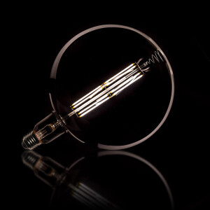 Kooldraadlamp 'Bol XXL' Ø20cm, LED E27 / 8W, Smoke grey, dimbaar