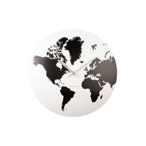 Wandklok World Map | KARLSSON