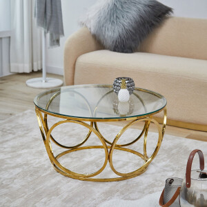 Artistiq Salontafel 'Tighe' 80cm, kleur goud