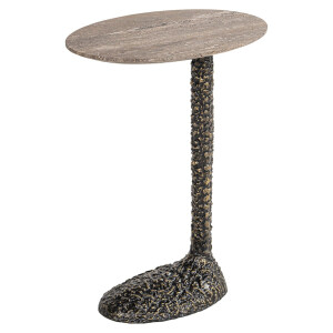 Richmond Ovale Laptoptafel 'Arosa' Travertin, 45 x 30cm