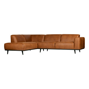 WOOOD Hoekbank 'Statement' Links, kleur Cognac