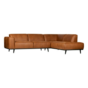 WOOOD Hoekbank 'Statement' Rechts, kleur Cognac