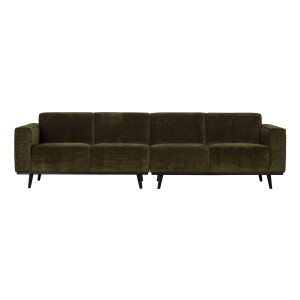 WOOOD Bank 'Statement' 4-zits, Rib, kleur Warm Groen