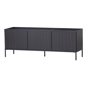 WOOOD TV-meubel 'New Gravure' Grenen, 150cm, kleur Zwart