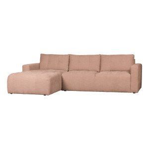 vtwonen Loungebank 'Bar' Links, Washed look, kleur Roze