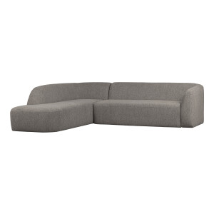 WOOOD Hoekbank 'Sloping' Links, kleur Grijs Melange