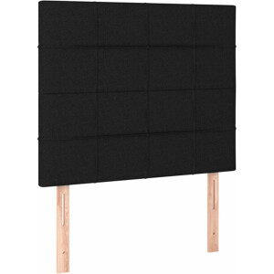 vidaXL - Hoofdborden - 2 - st - 100x5x78/88 - cm - stof - zwart