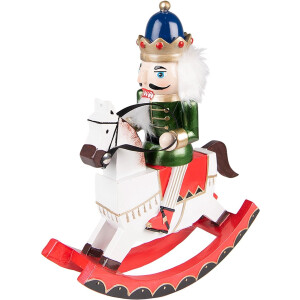 Clayre & Eef Beeld Notenkraker 30 cm Rood Groen MDF