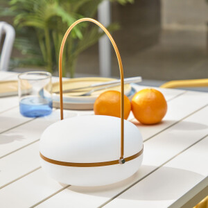 Kave Home Tafellamp 'Tea' kleur Mosterdgeel