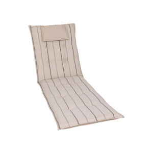 GO-DE Textil Tuinkussen (Stoelkussen voor een ligbed, Beige)