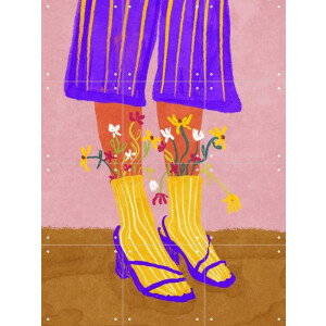 IXXI Fashion Shoot, Raissa Oltmanns - 60 x 80 cm - Gratis ophangtool - Grote wanddecoratie en posters - Digitale Kunst, Speels, Grafisch Ontwerp