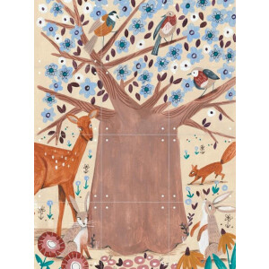 IXXI Tree of life, Caroline Bonne Müller & Various - 60 x 80 cm - Gratis ophangtool - Grote wanddecoratie en posters - Illustraties, Fantasierijk