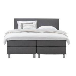 20% korting - Leen Bakker - Boxcombinatie Alta 6-delig - Donker - 180x200cm - Stof - Grijs