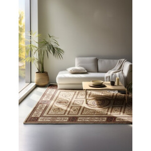 Flycarpets Herat Klassiek Vloerkleed - Guzara - Creme - 80x240 cm